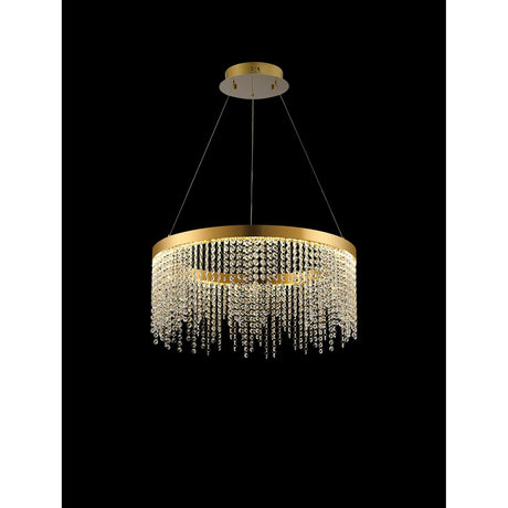 Bano 61.5cm Round Dimmable LED Crystal Chandelier - Gold