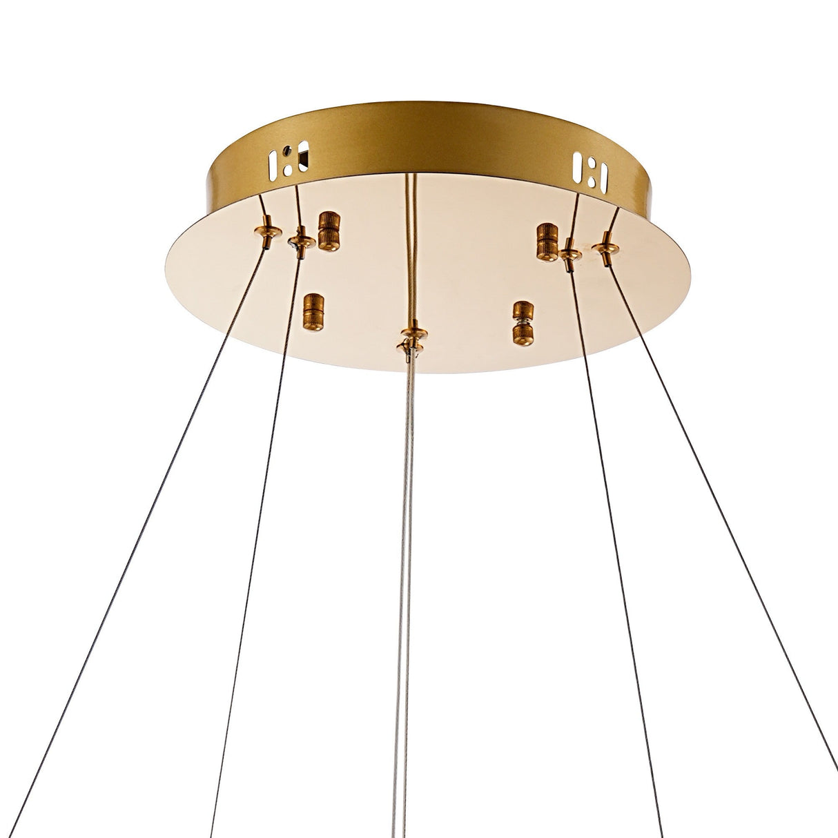 Bano 61.5cm Round 2 Tier Dimmable LED Crystal Chandelier - Gold