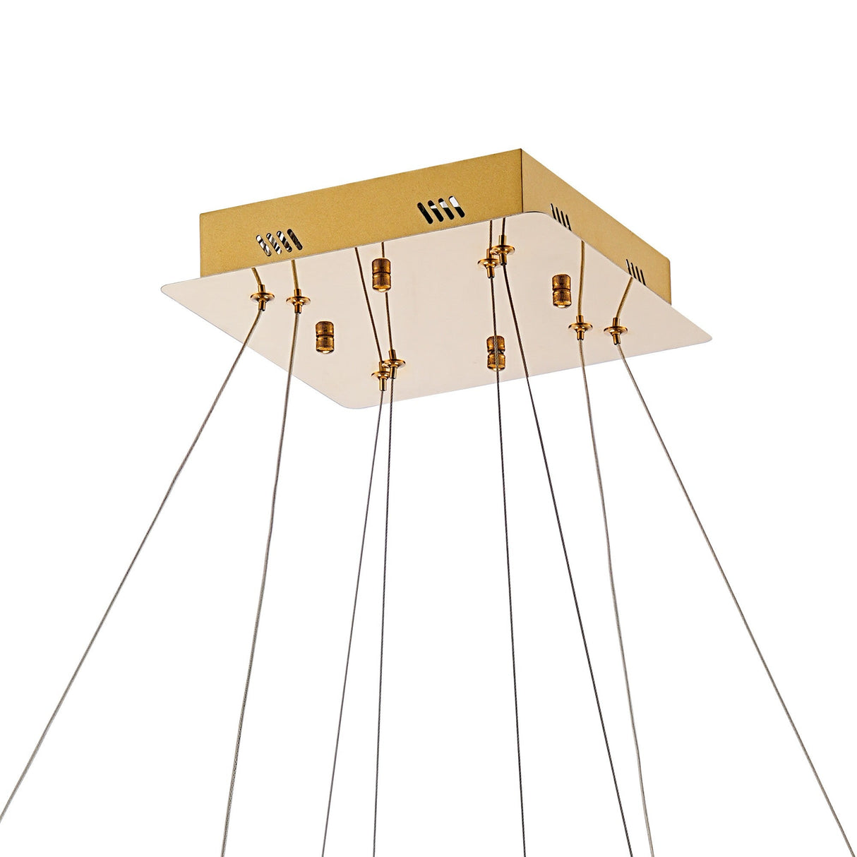 Bano 50cm Square 2 Tier Dimmable LED Crystal Chandelier - Gold