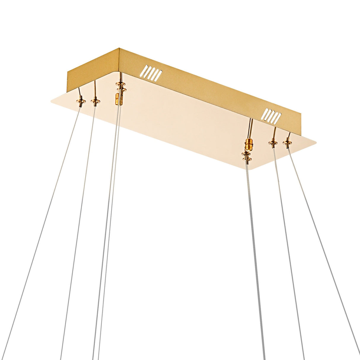 Bano 115cm 2 Tier Dimmable LED Crystal Linear Suspension Light - Gold
