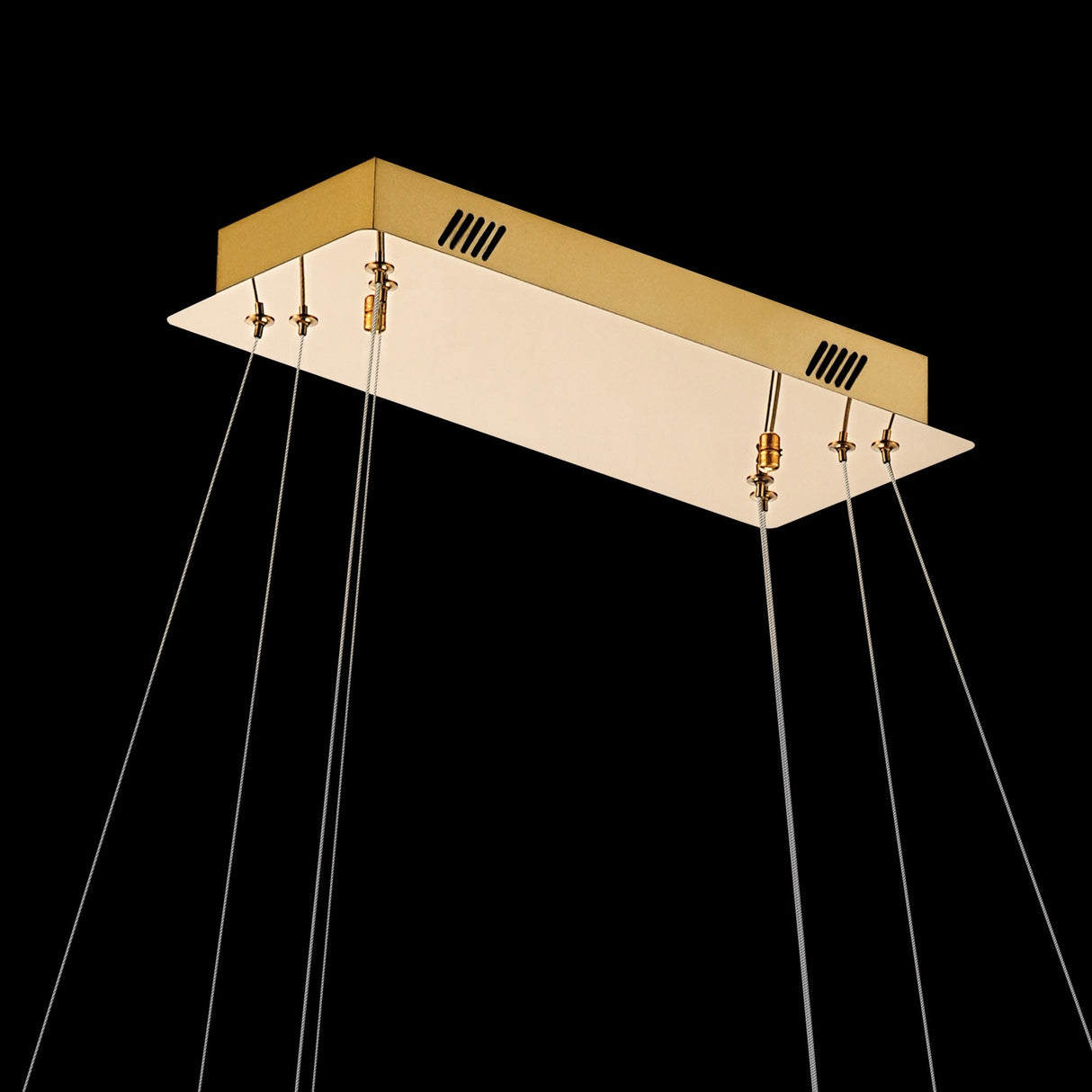 Bano 115cm 2 Tier Dimmable LED Crystal Linear Suspension Light - Gold