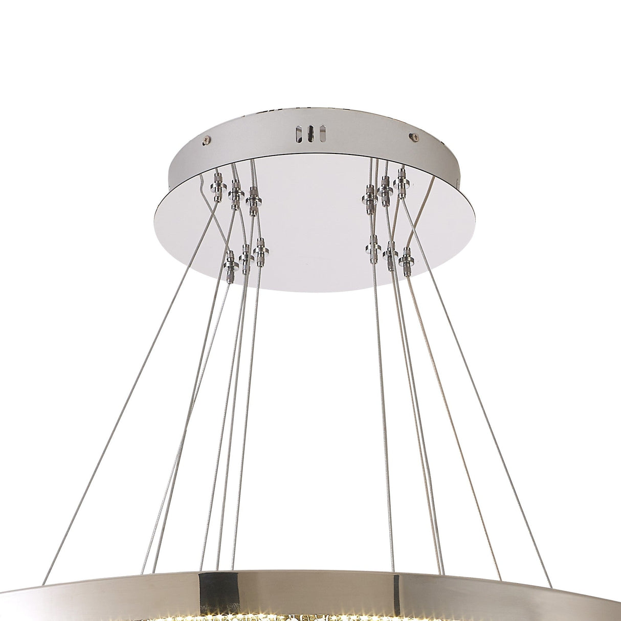 Bano 81.5cm Round 3 Tier Dimmable LED Crystal Chandelier - Chrome