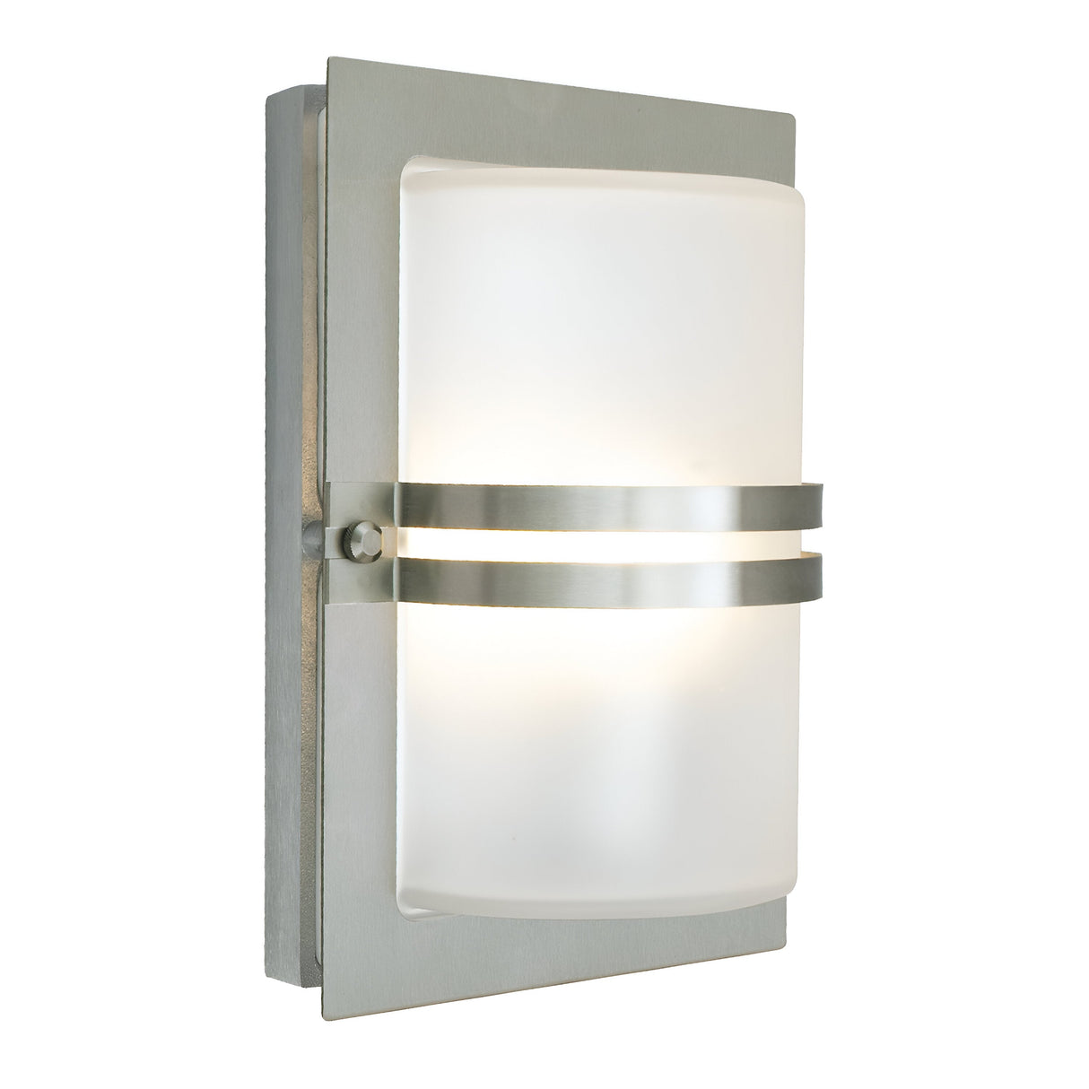 Basel 1 Light Wall Lantern - Stainless Steel