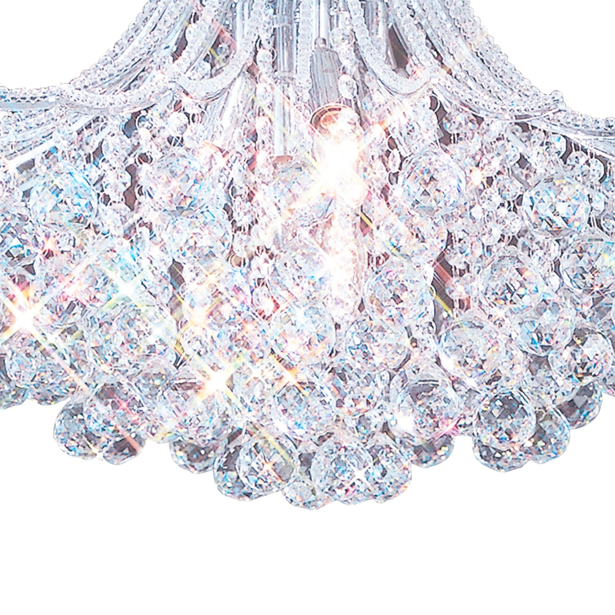 Bask 64cm Round 6 Light Crystal Chandelier - Polished Chrome