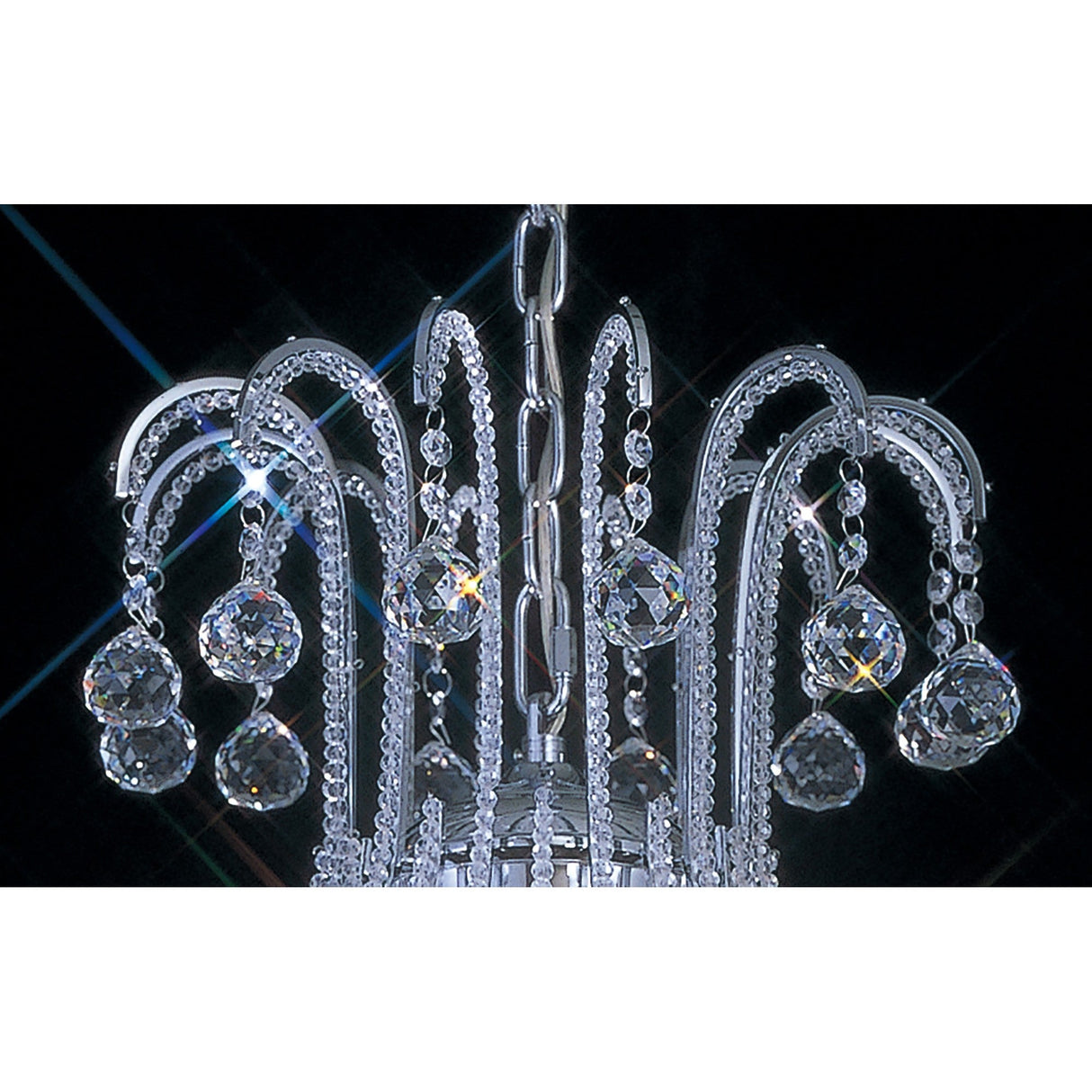 Bask 64cm Round 6 Light Crystal Chandelier - Polished Chrome