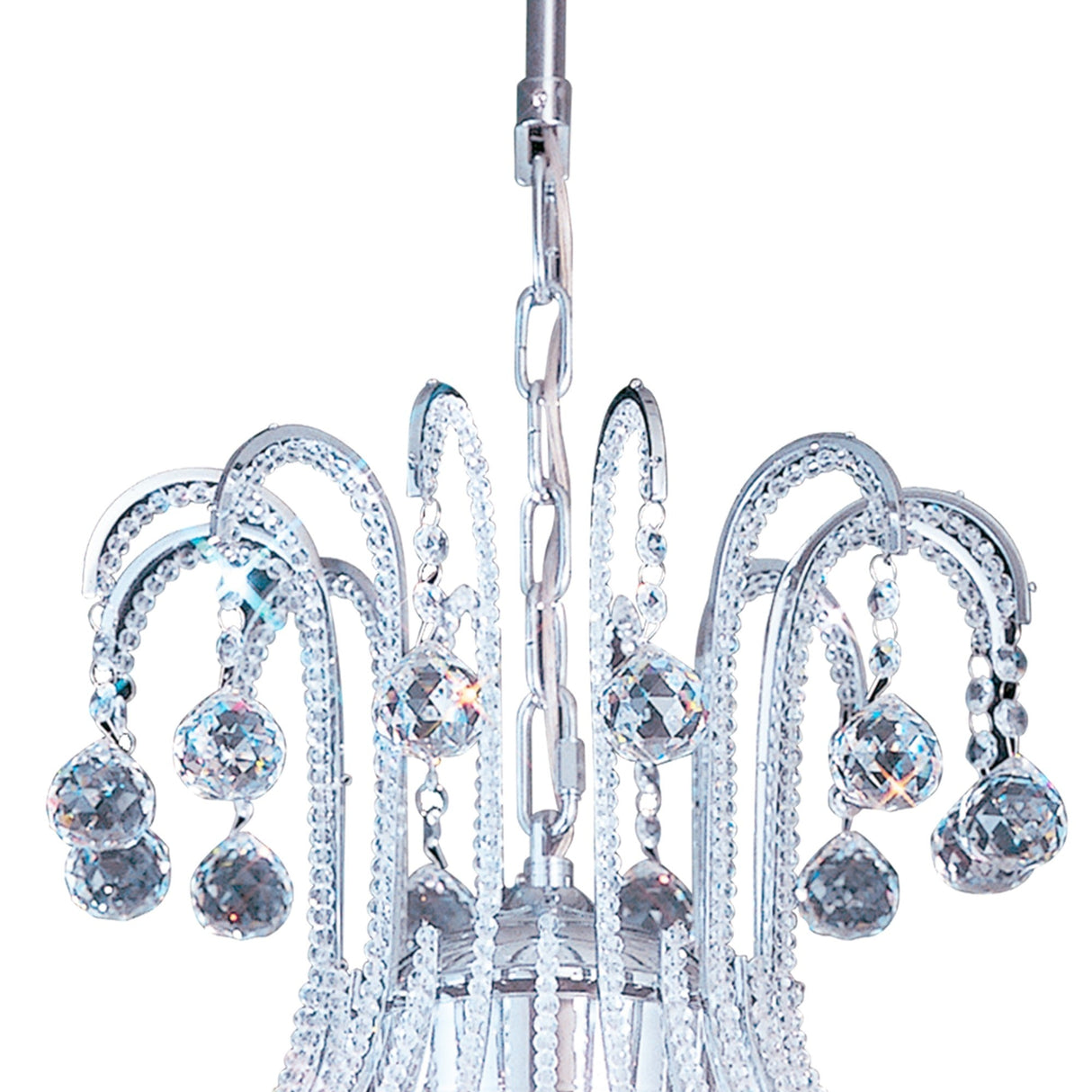 Bask 64cm Round 6 Light Crystal Chandelier - Polished Chrome