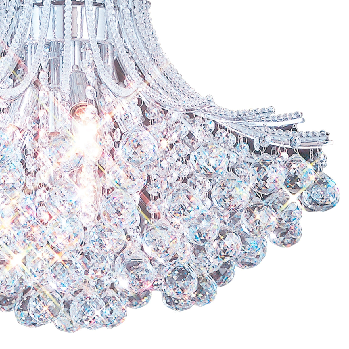 Bask 64cm Round 6 Light Crystal Chandelier - Polished Chrome