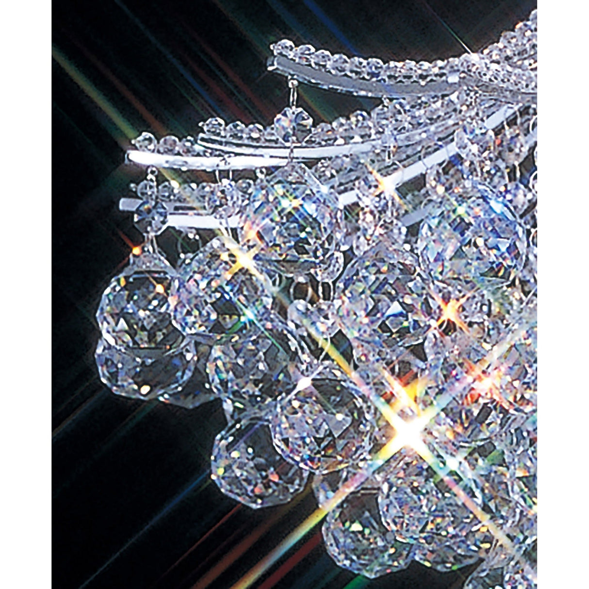 Bask 64cm Round 6 Light Crystal Chandelier - Polished Chrome