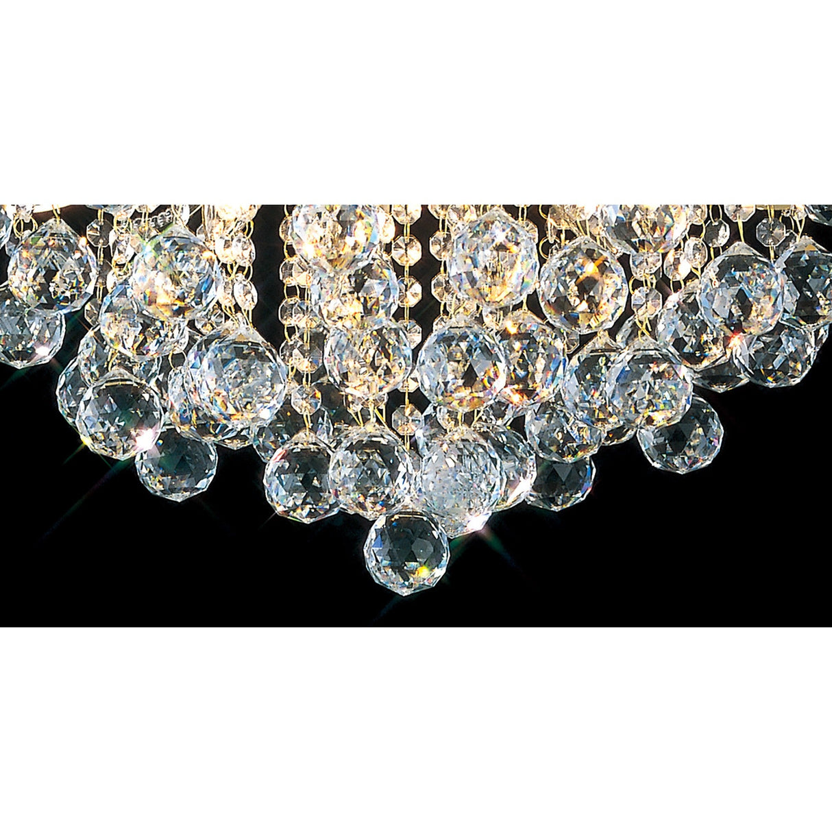 Bask 48cm Round 4 Light Crystal Chandelier - French Gold