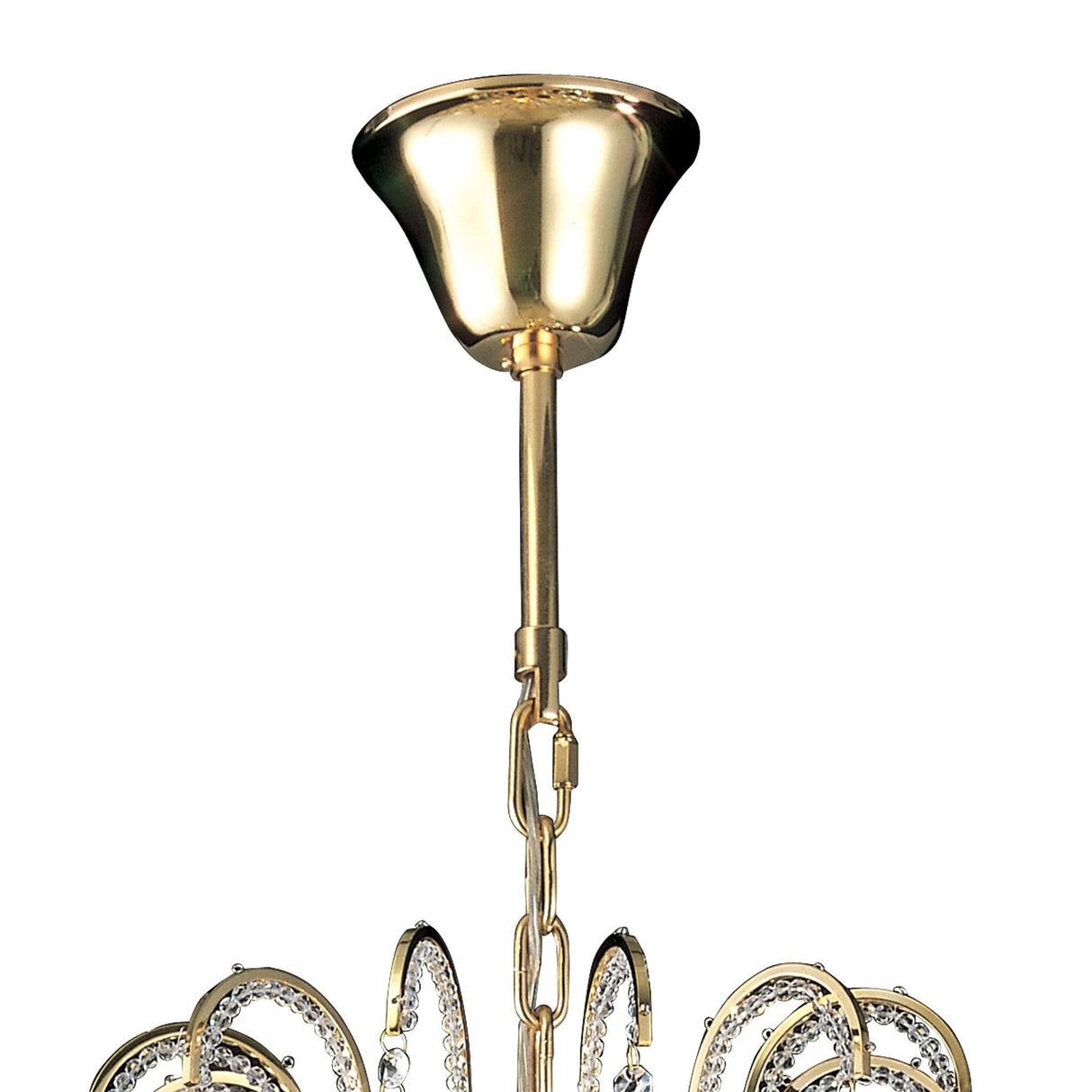 Bask 64cm Round 6 Light Crystal Chandelier - French Gold