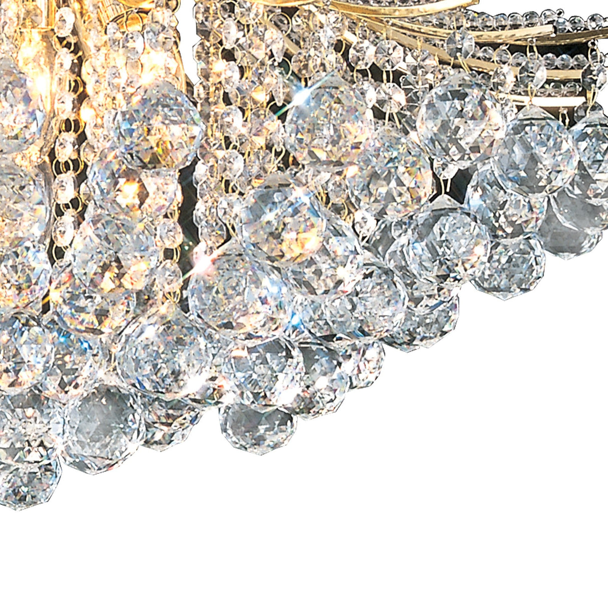 Bask 64cm Round 6 Light Crystal Chandelier - French Gold