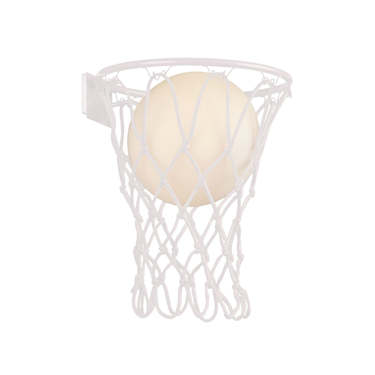 Basketball 1 Light Wall Light - Matt White