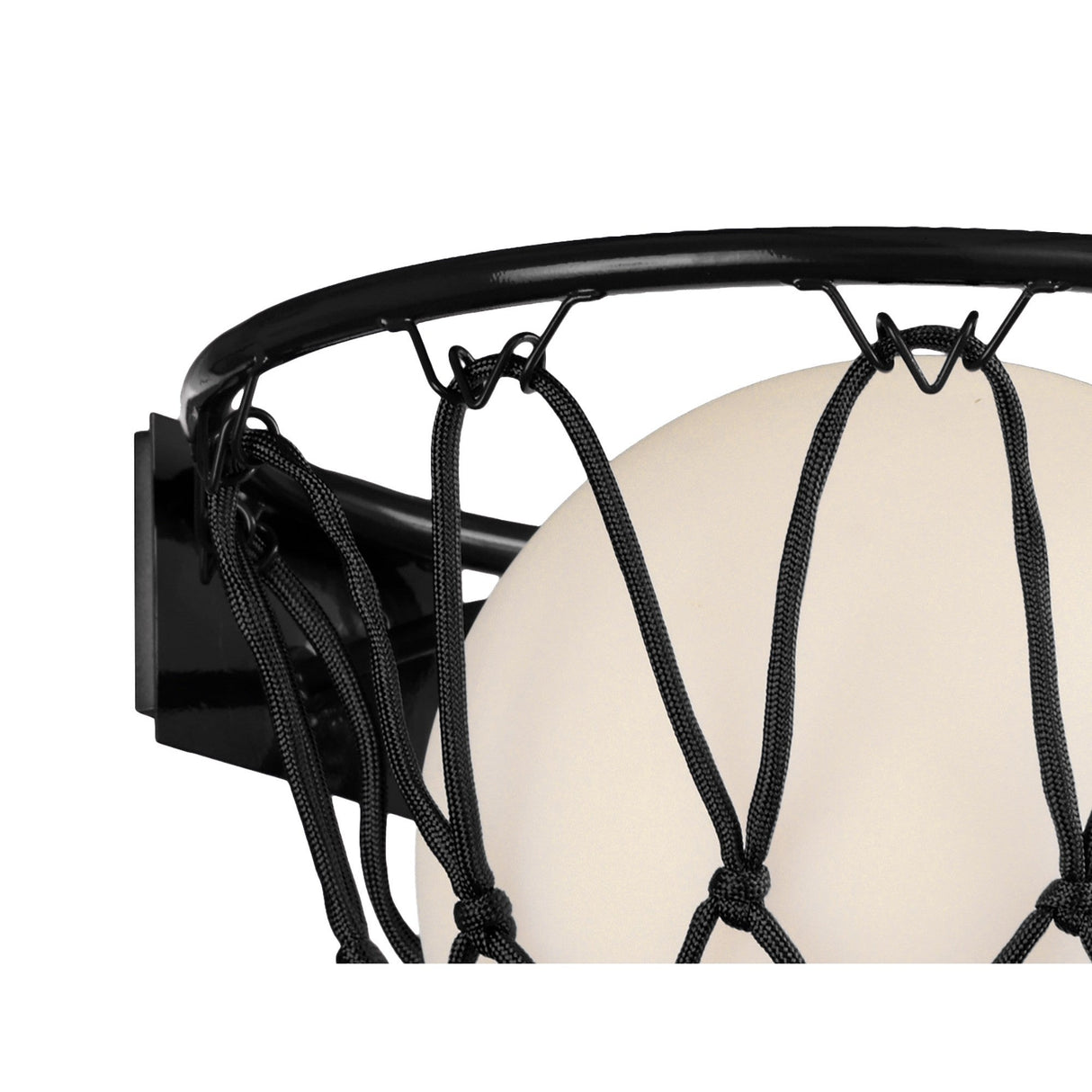 Basketball 1 Light Wall Light - Matt Black