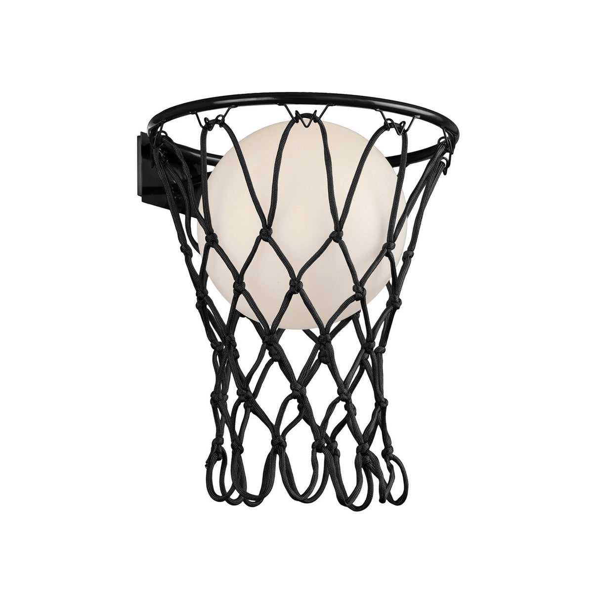 Basketball 1 Light Wall Light - Matt Black