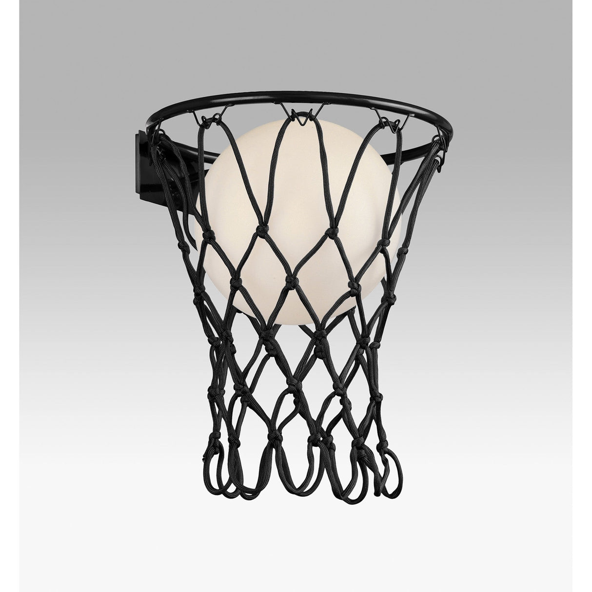 Basketball 1 Light Wall Light - Matt Black