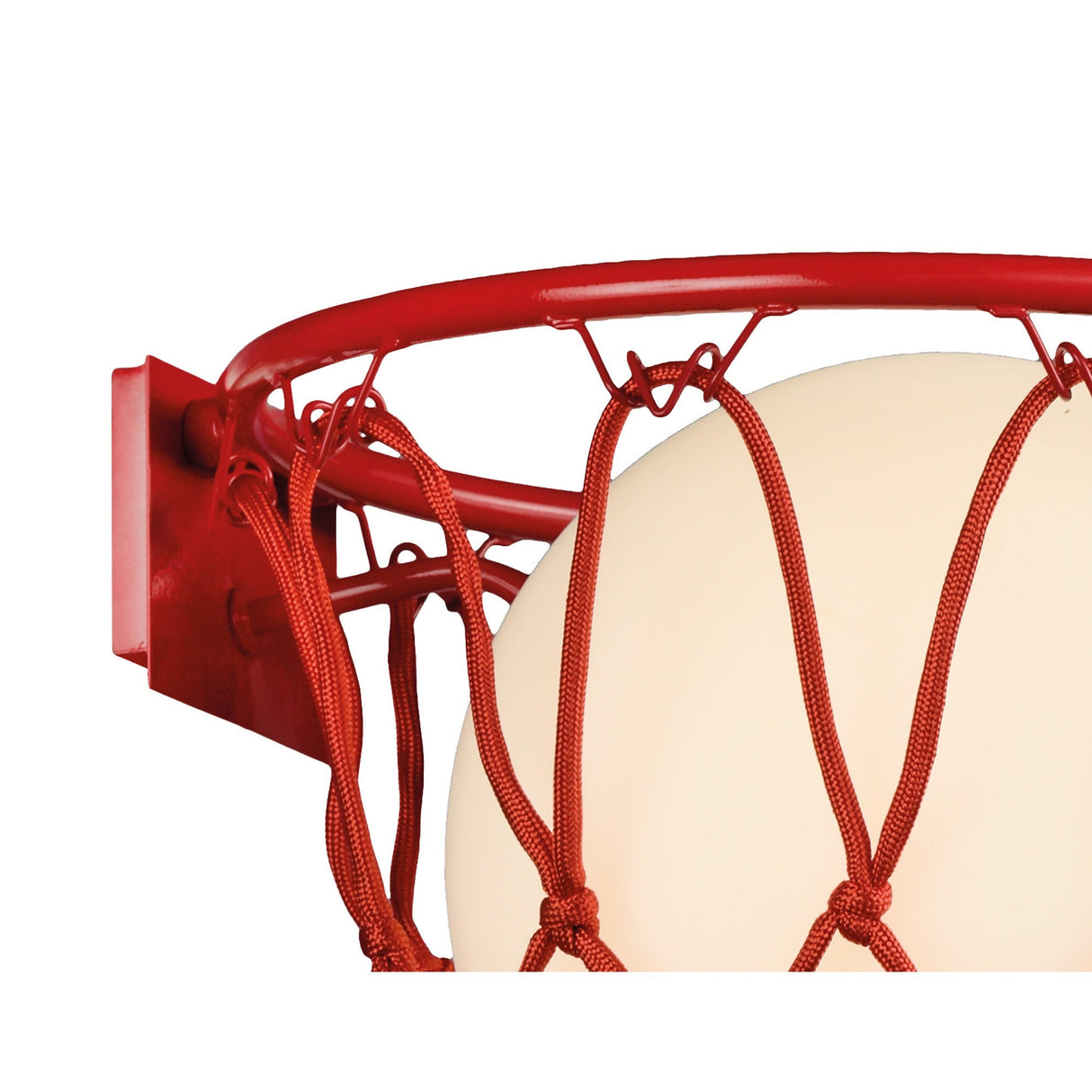 Basketball 1 Light Wall Light - Matt Red
