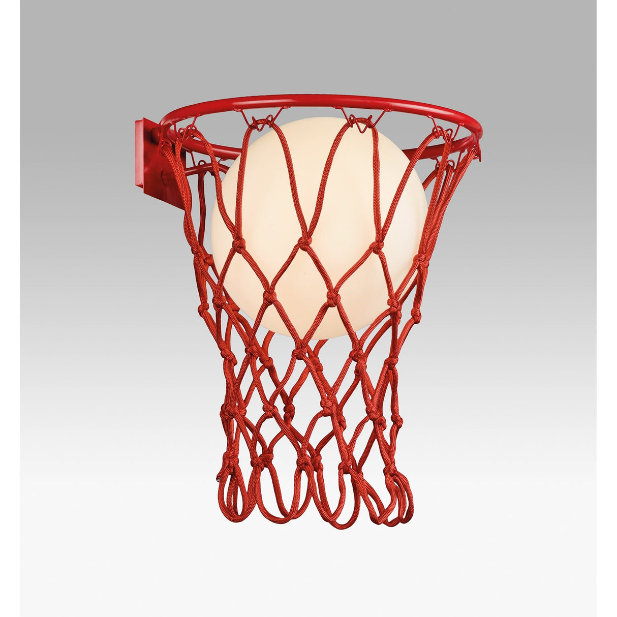 Basketball 1 Light Wall Light - Matt Red