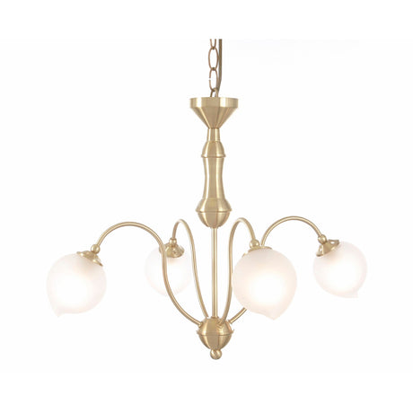 Bastia 49cm 4 Light Chandelier - Satin Gold