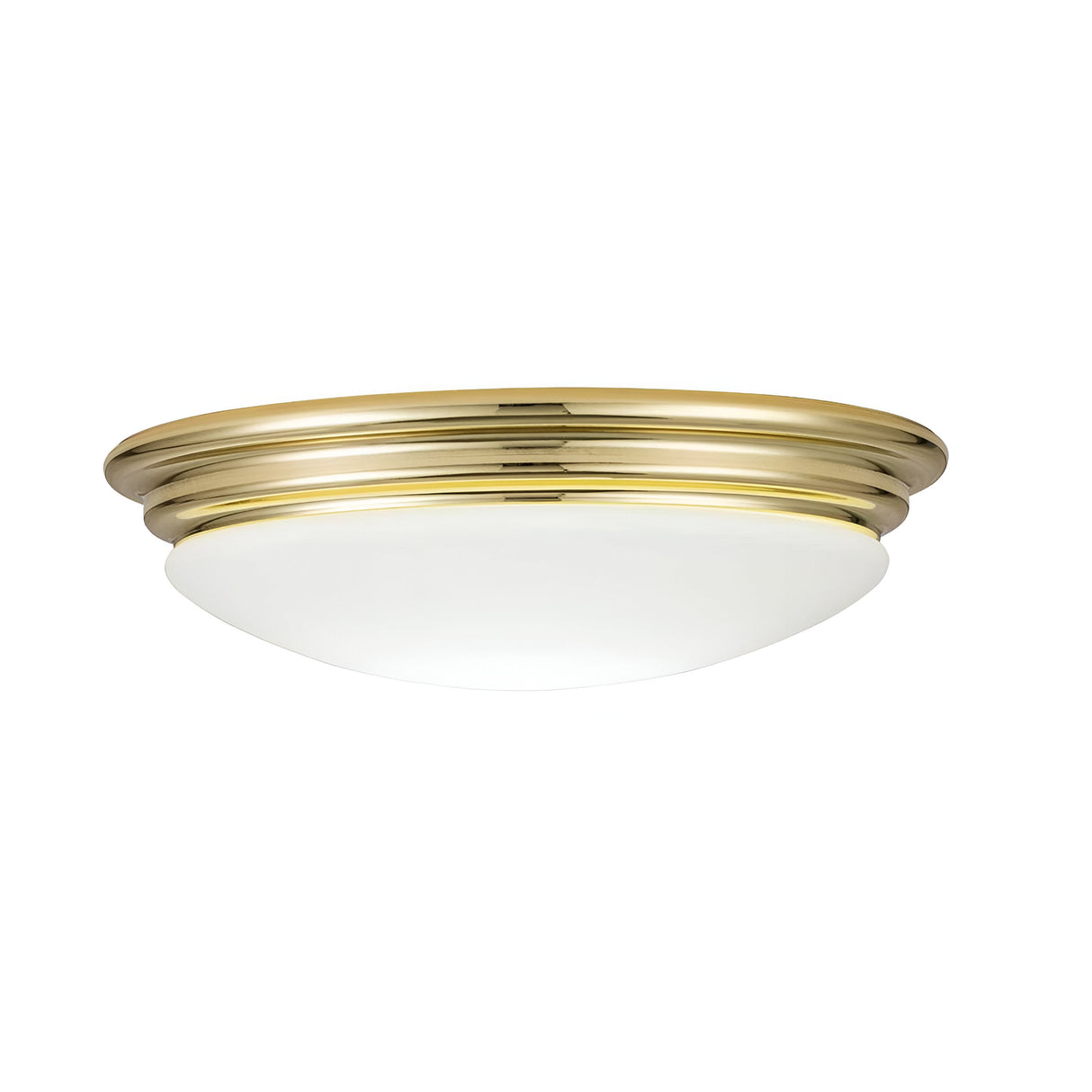Brompton 1 Light Flush - Polished Brass