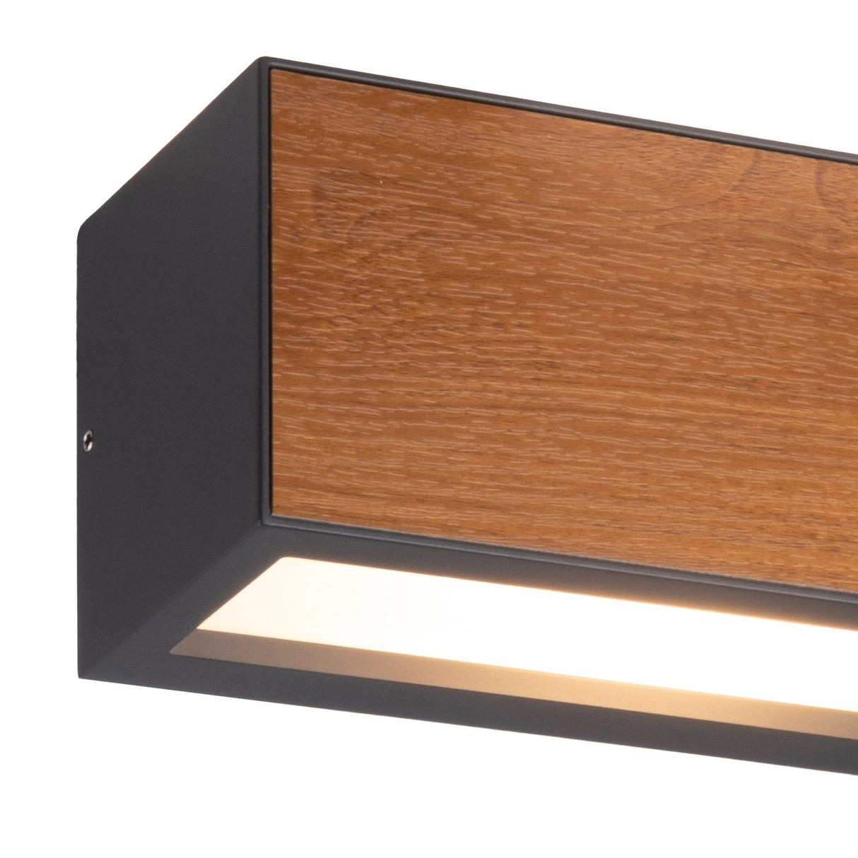 Beret 1 Light Outdoor Wall Light - Graphite & Wood Effect