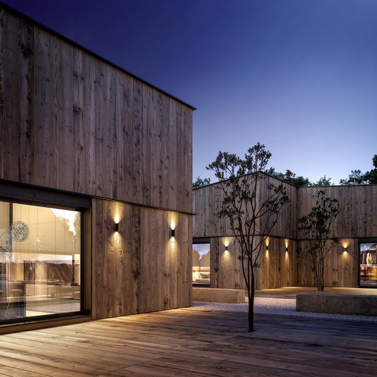 Beret 2 Light Outdoor Wall Light - Graphite