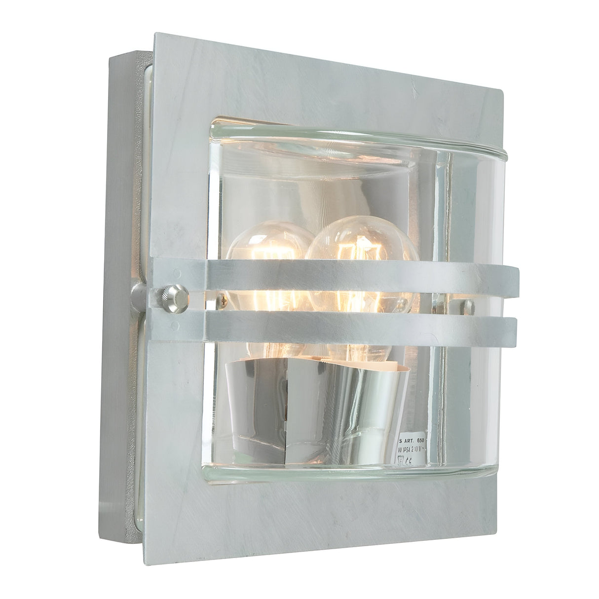 Bern 1 Light Wall Lantern - Galvanised