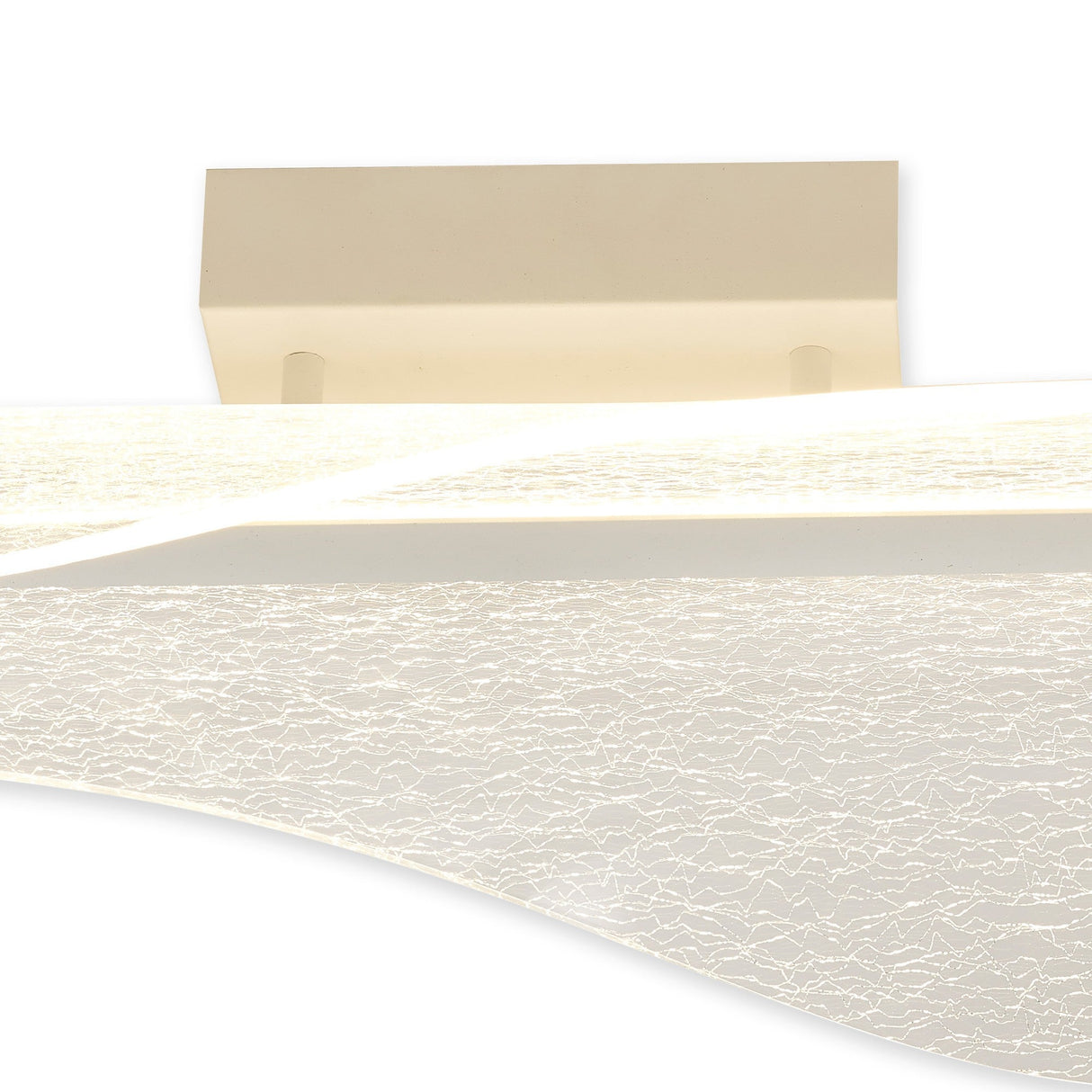 Bianca LED Semi-Flush Ceiling Light 40W 3000K - White