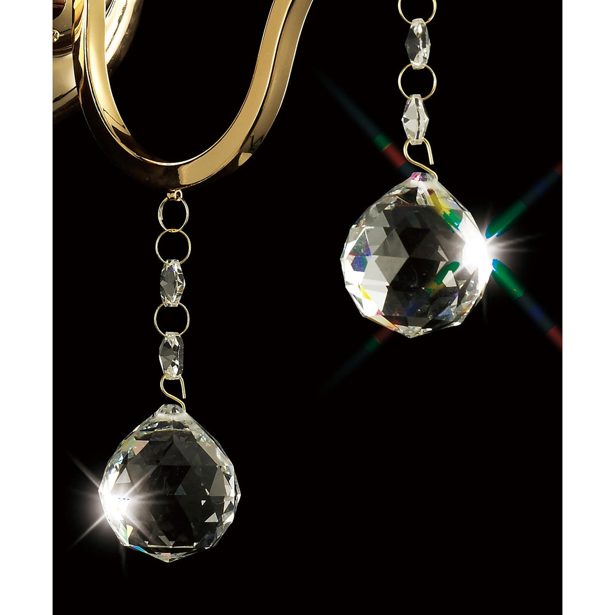 Bianco 1 Light Crystal Wall Light With Switch - Gold