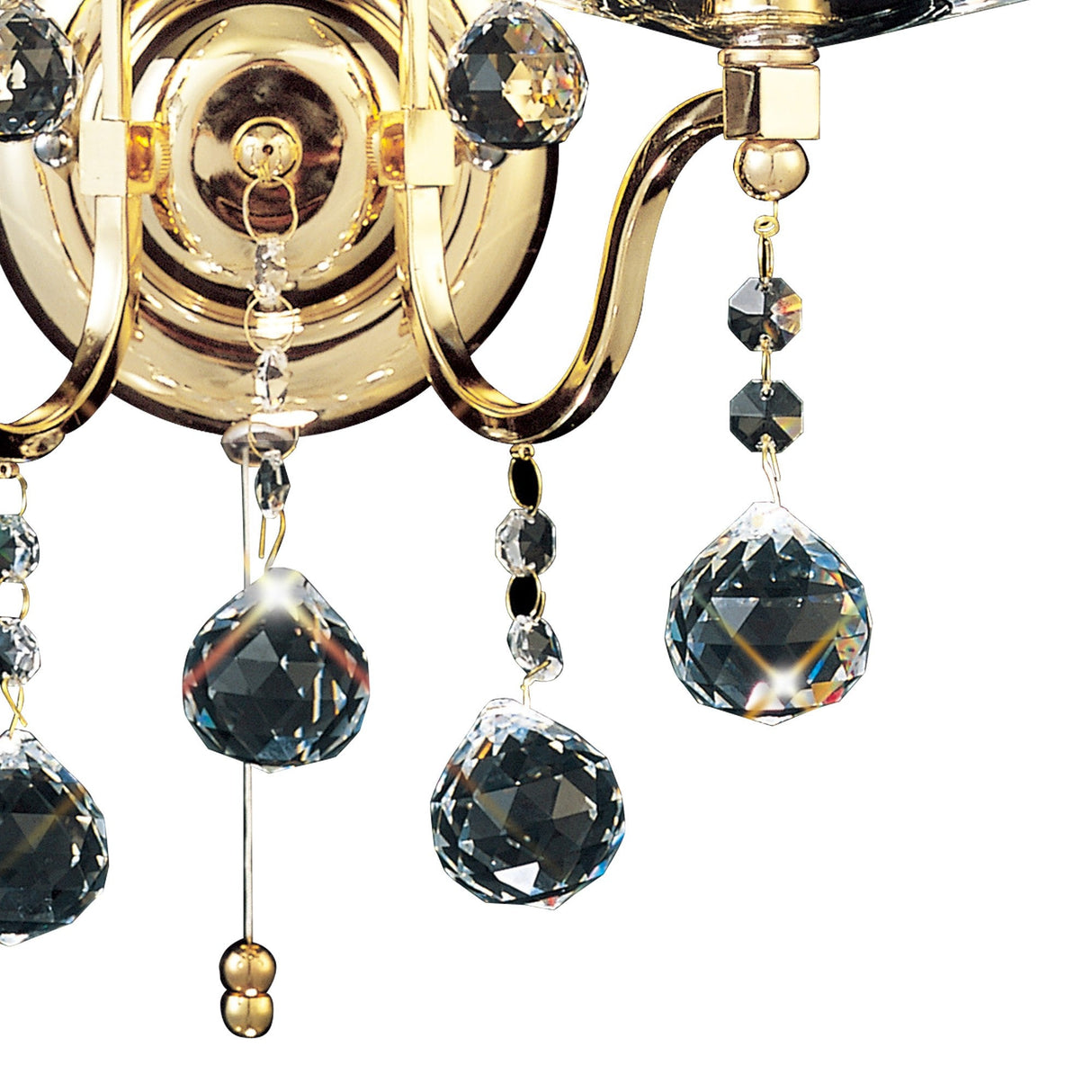 Bianco 2 Light Crystal Wall Light With Switch - Gold