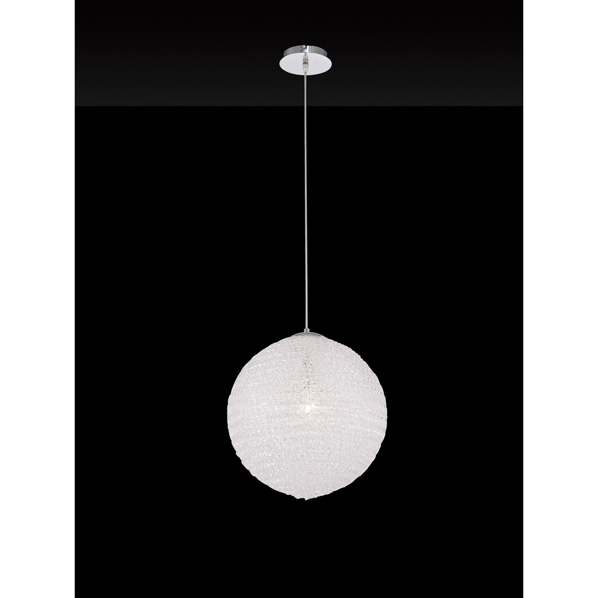 Bola 40cm Round 1 Light Pendant Light - Chrome