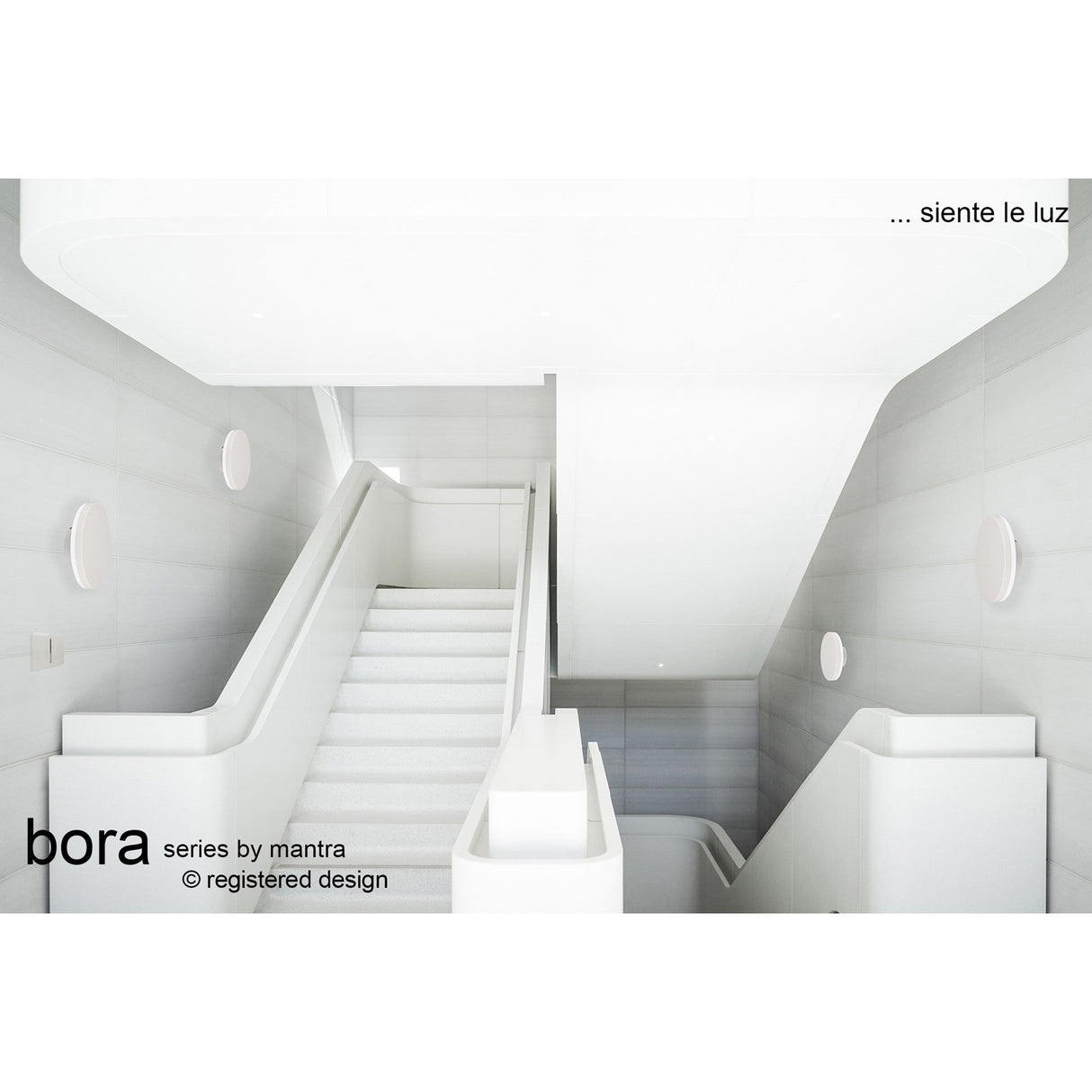 Bora Round Outdoor LED Wall Light 9.6W 3000K - White