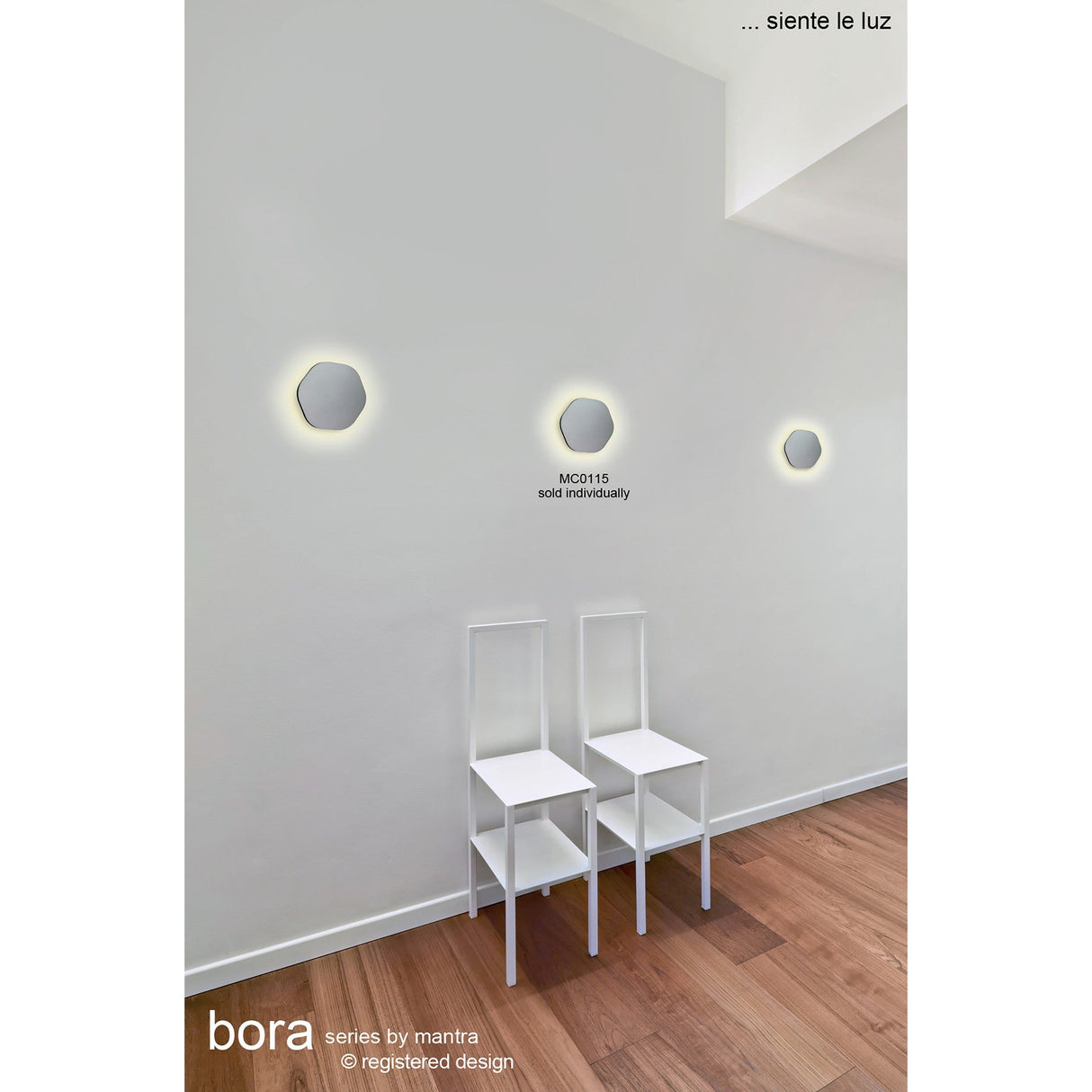 Bora 18cm Hexagonal LED Wall Light 12W 3000K - Silver