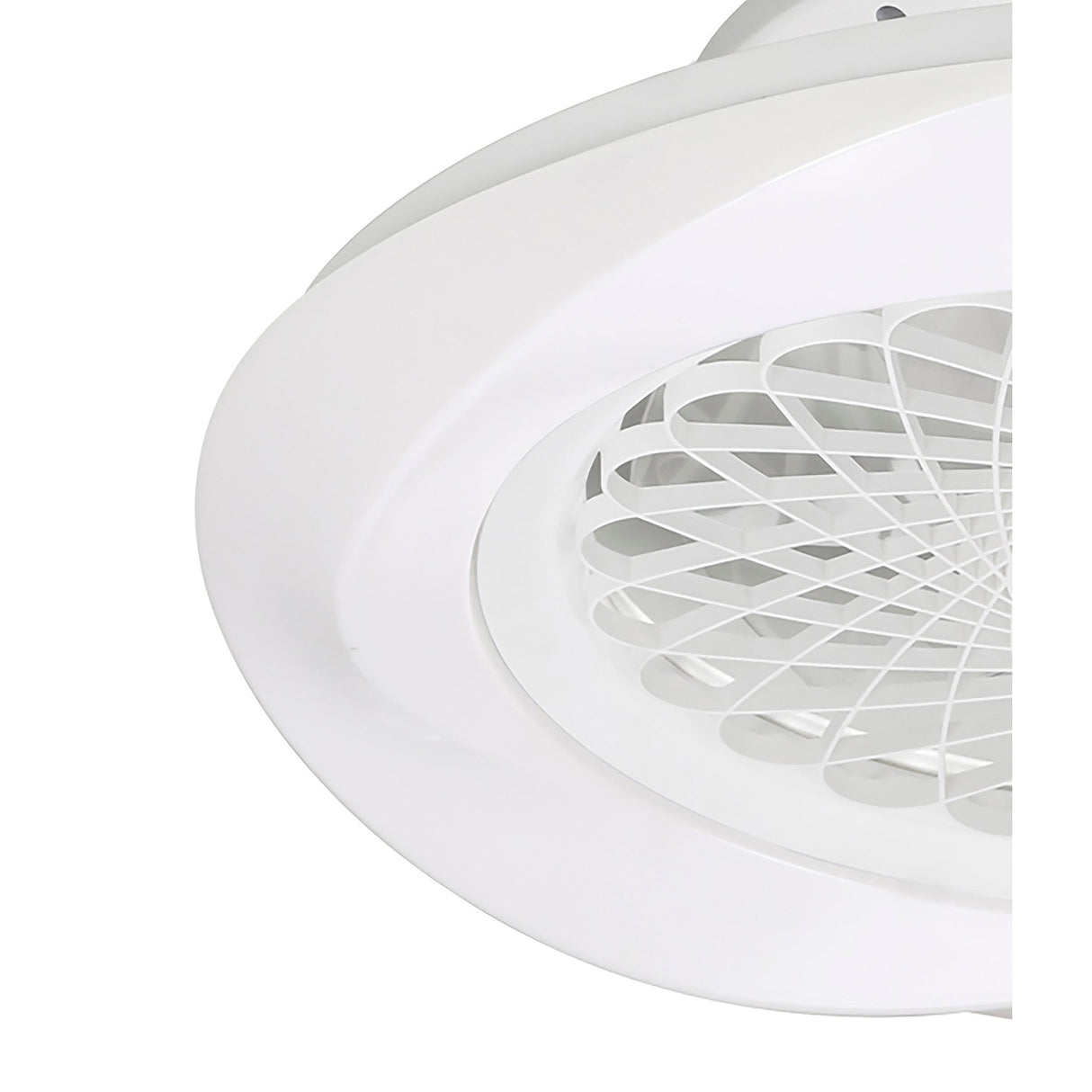 Boreal CCT Dimmable LED Ceiling Retractable Fan Light With Remote Control - White