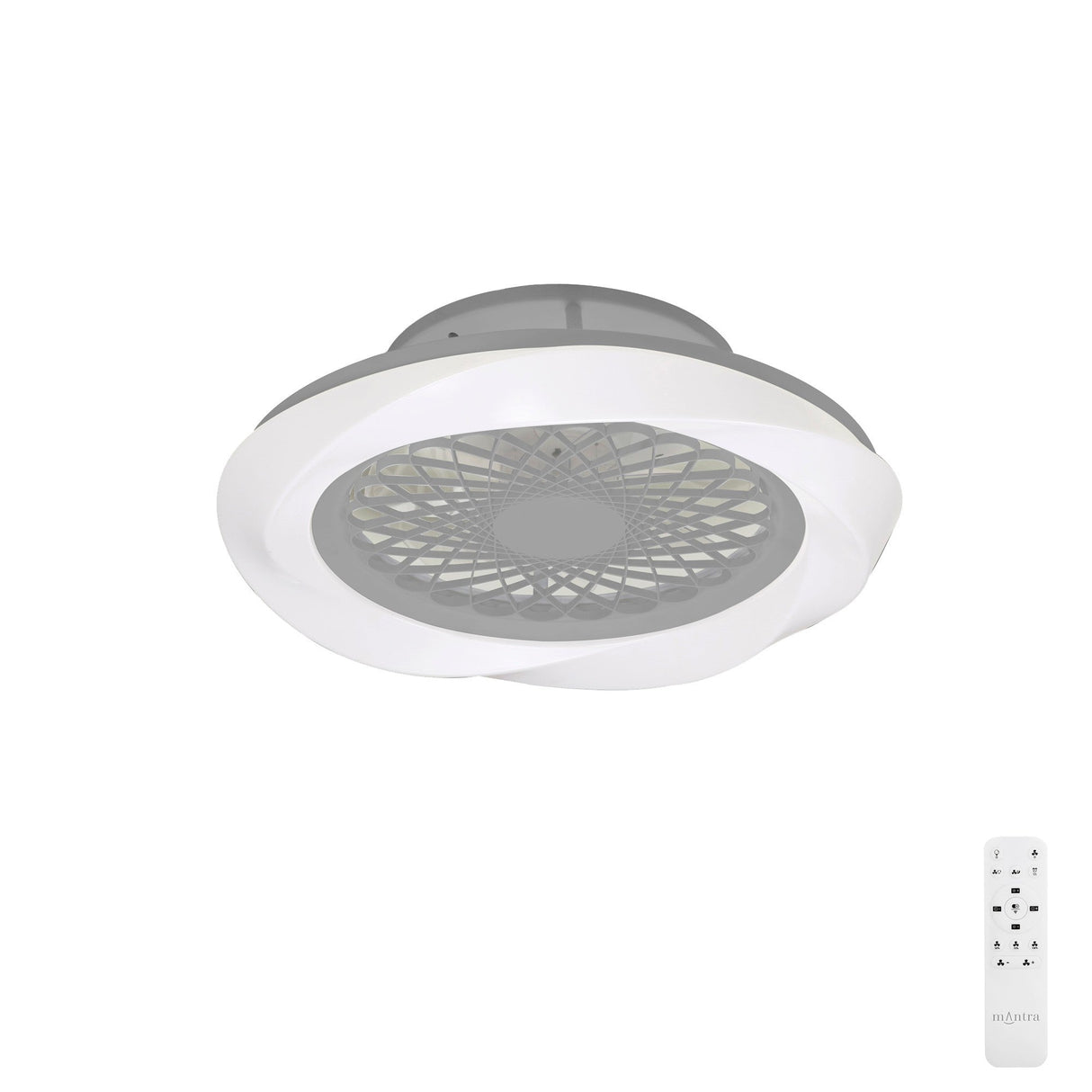 Boreal CCT Dimmable LED Ceiling Retractable Fan Light With Remote Control - Silver