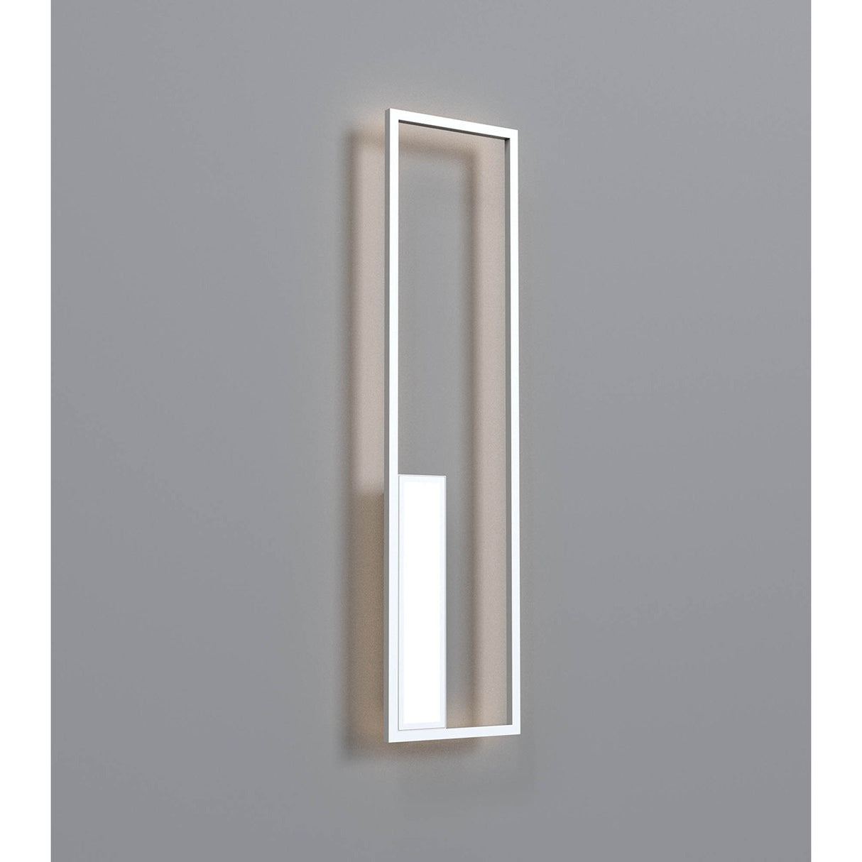 Boutique Large Rectangular LED Wall Light - White