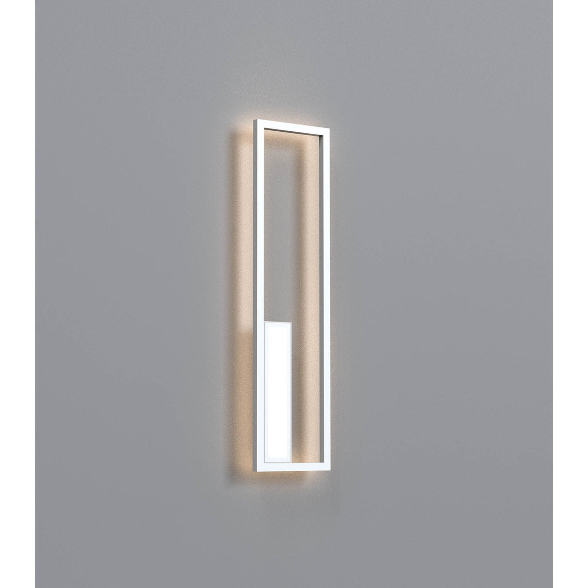 Boutique Medium Rectangular Dimmable LED Wall Light - White