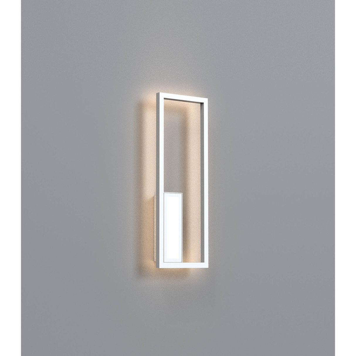 Boutique Small Rectangular LED Wall Light - White