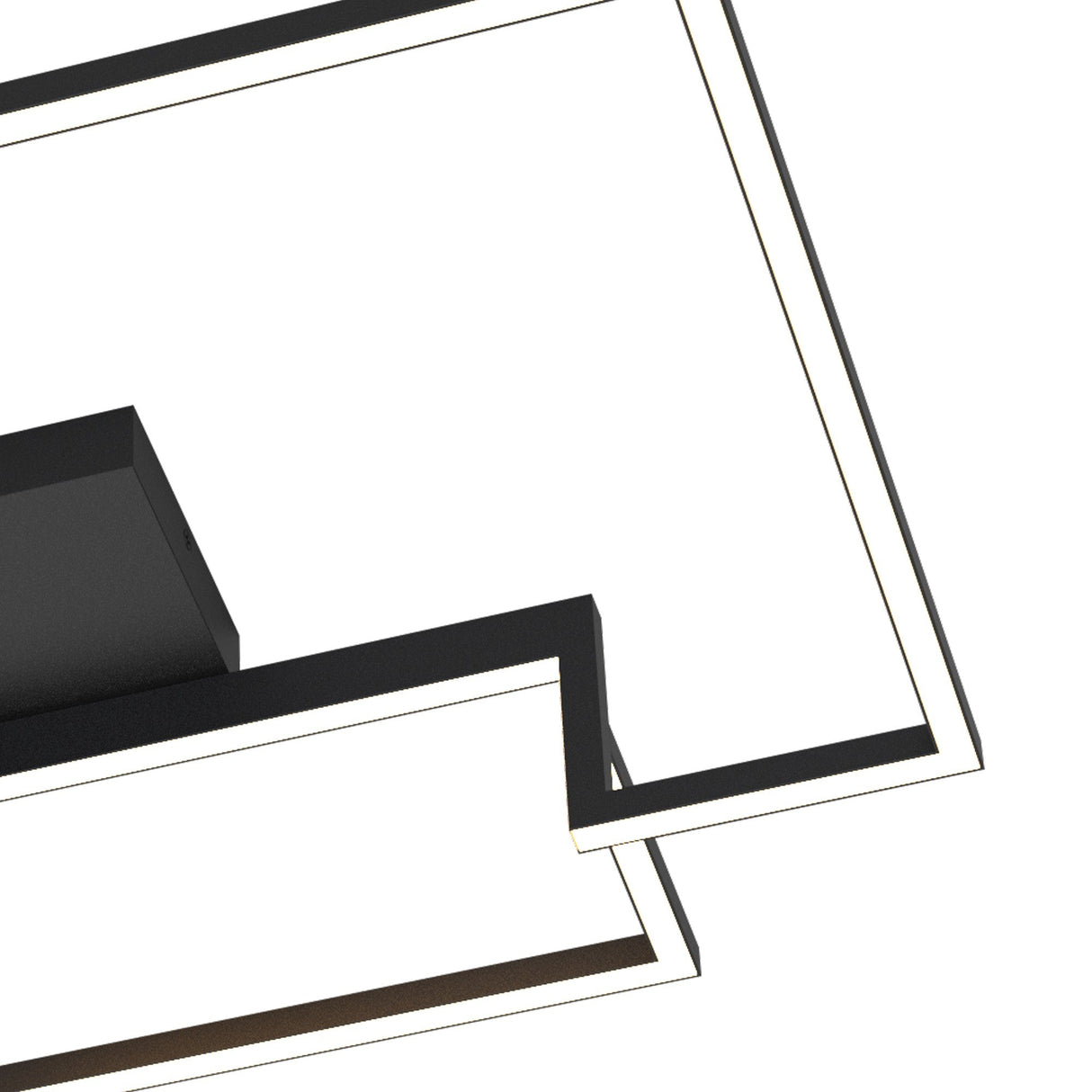 Boutique Dimmable LED Flush Ceiling Light 42W 3000K - Black