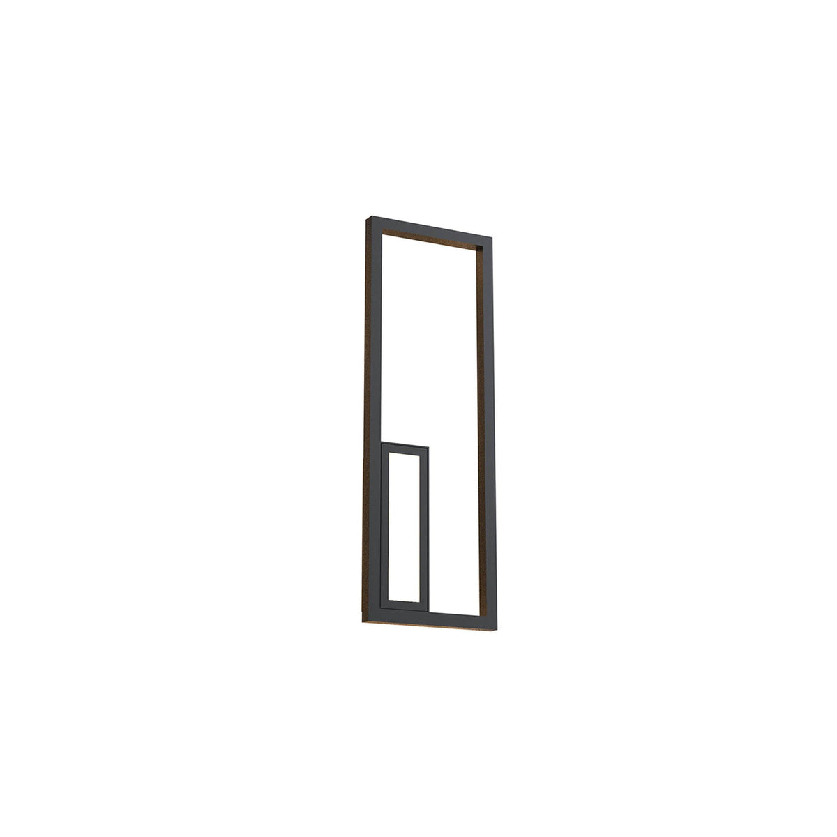 Boutique Small Rectangular LED Wall Light Matt Black | Niori