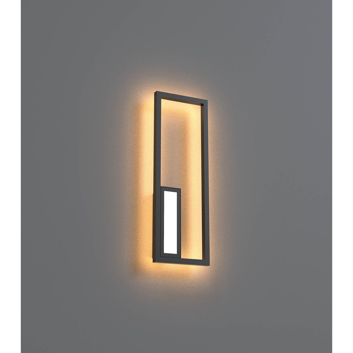 Boutique Small Rectangular LED Wall Light - Black
