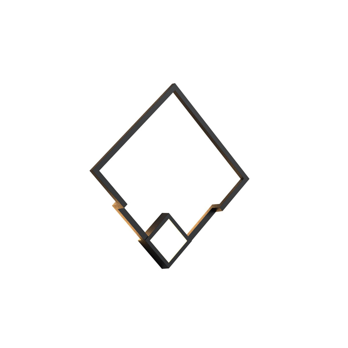 Boutique Large Square LED Wall Light - Black