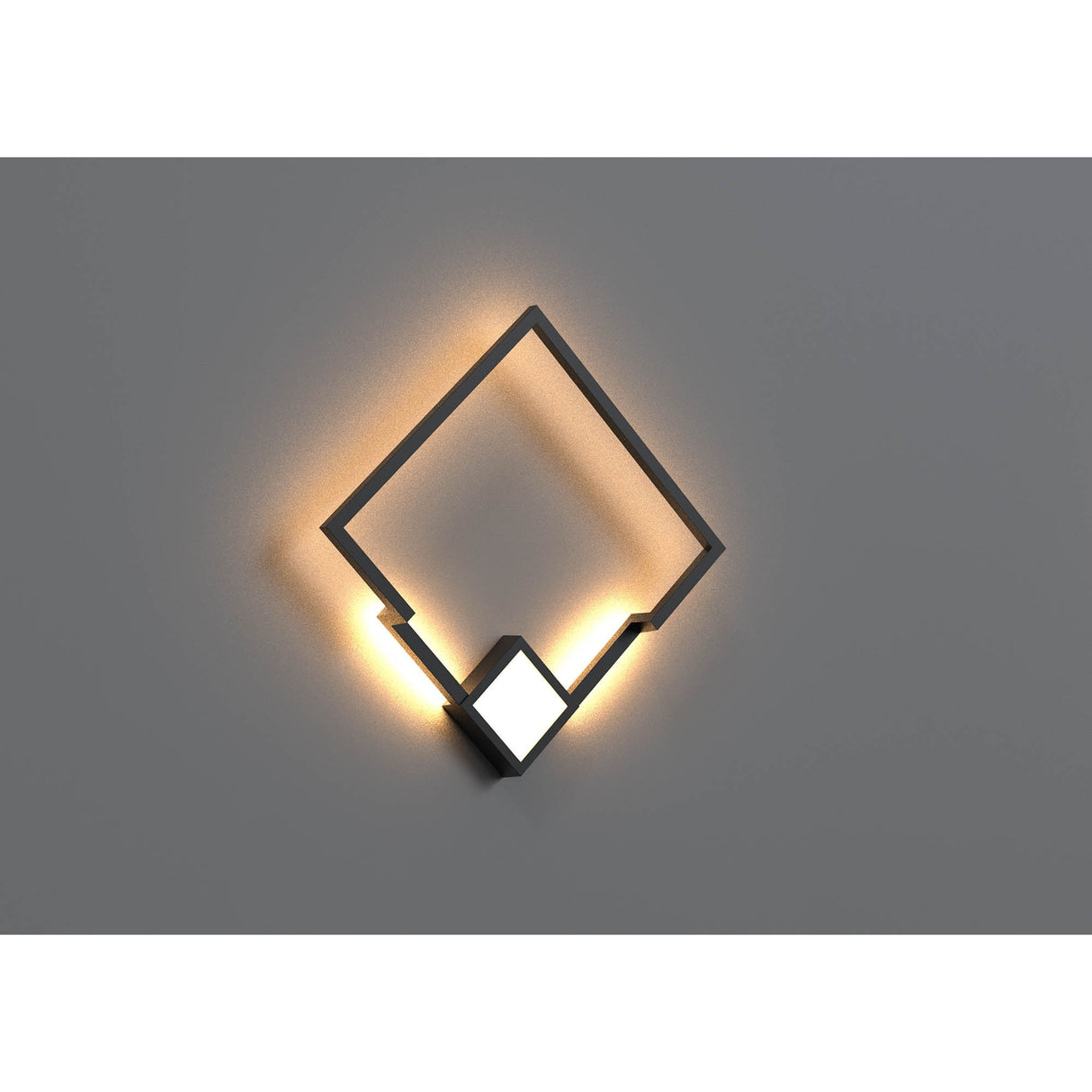 Boutique Large Square Dimmable LED Wall Light - Black