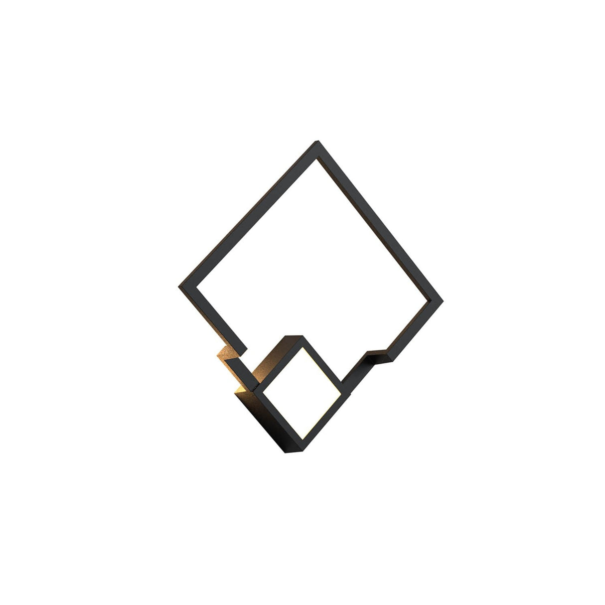 Boutique Small Square LED Wall Light - Black