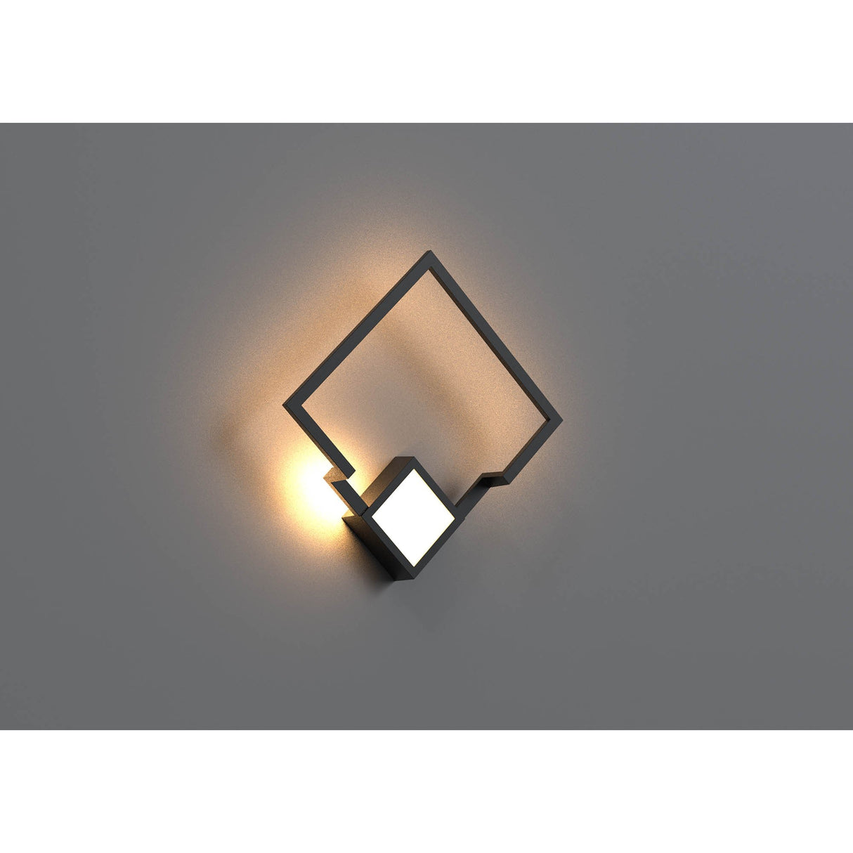 Boutique Small Square Dimmable LED Wall Light - Black