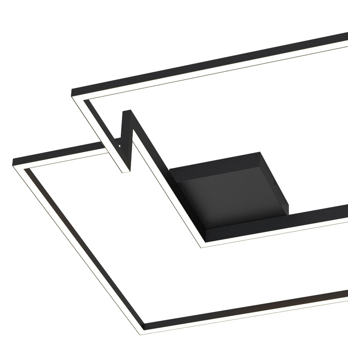 Boutique Dimmable LED Flush Ceiling Light 79W 3000K - Black