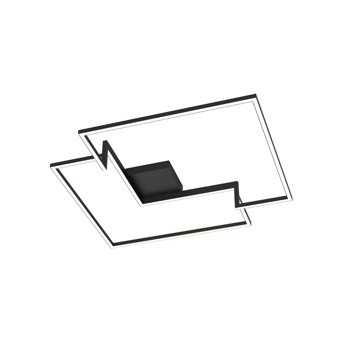 Boutique Dimmable LED Flush Ceiling Light 79W 3000K - Black