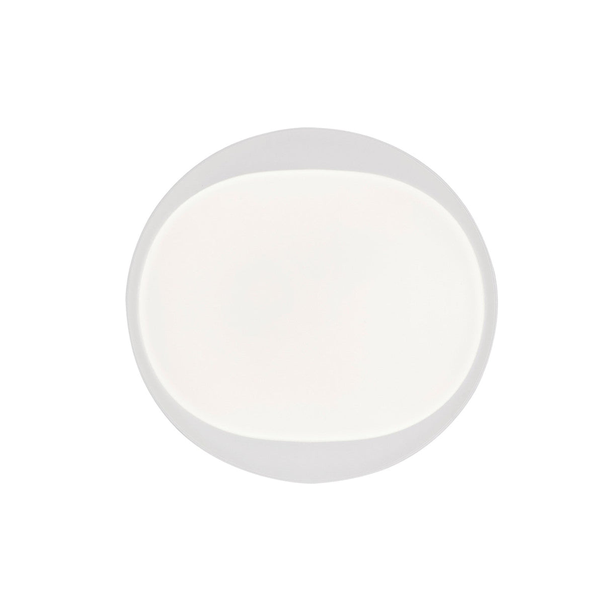 Box CCT LED Flush Ceiling Light With Remote Control - White