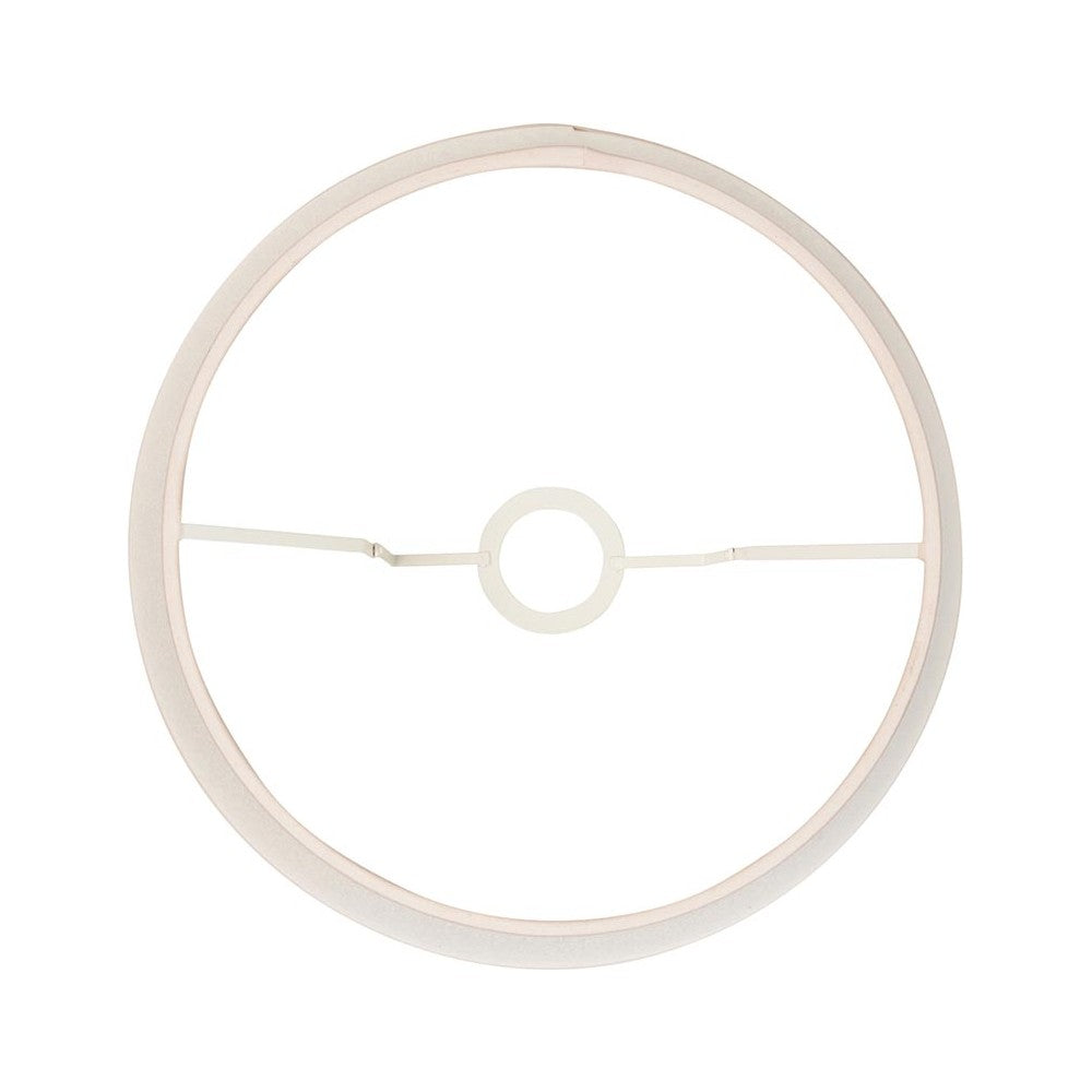 Endon Brockbury 35cm tapered lamp shade in vintage white cotton mix with reversible gimbal fitting, shown from above on a plain white background.