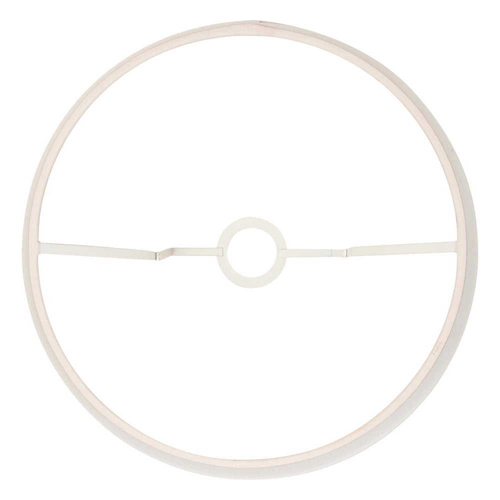 Endon Brockbury 40cm tapered lamp shade frame in vintage white with reversible gimbal and E27 fitting, shown from above on a plain background.