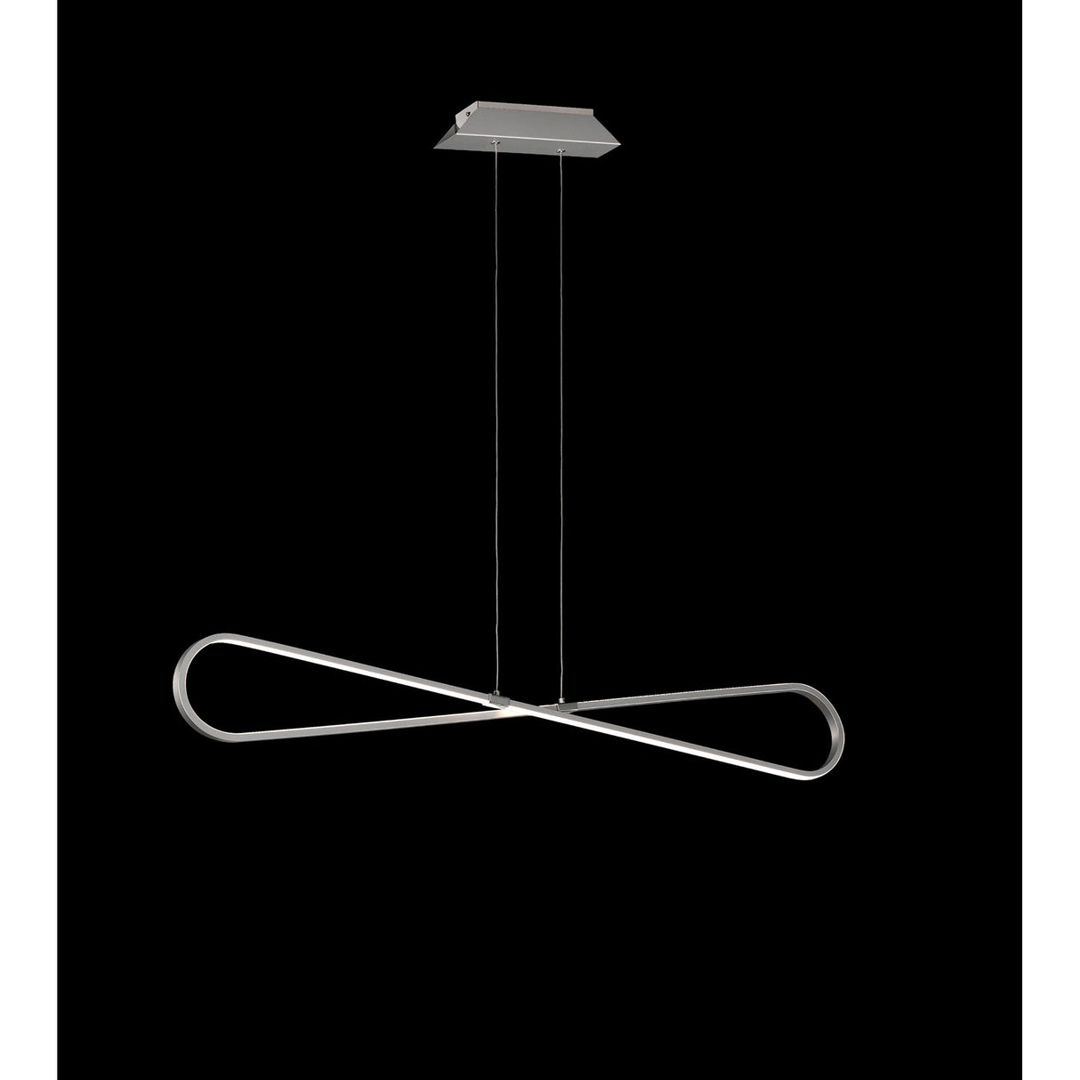 Bucle LED Linear Suspension Light 42W 3000K - Polished Chrome